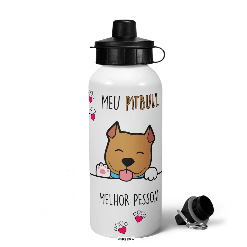 Garrafa Squeeze MQ - Meu Pitbull, melhor pessoa!