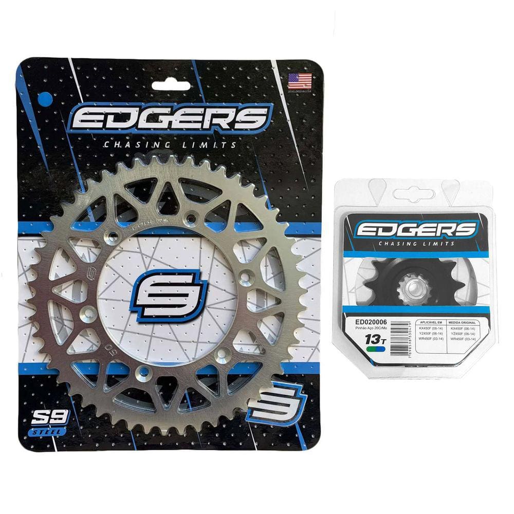 Kit Relação Coroa Pinhão Edgers Wrf 450 Yzf 450 Fx Yz 250x