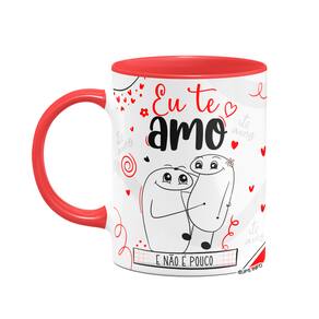 Caneca Flork Namorados - Eu te amo até e não é pouco - B-red