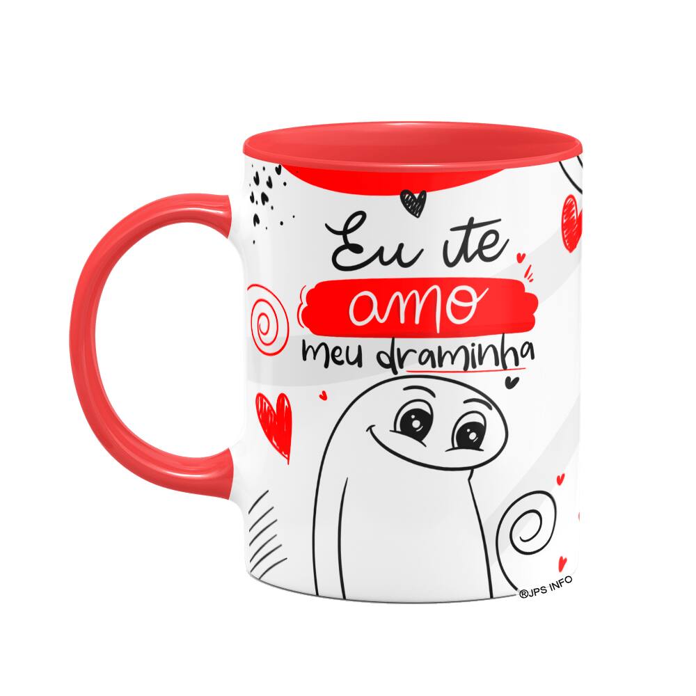 Caneca Flork Namorados -  Te amo, meu draminha - B-red