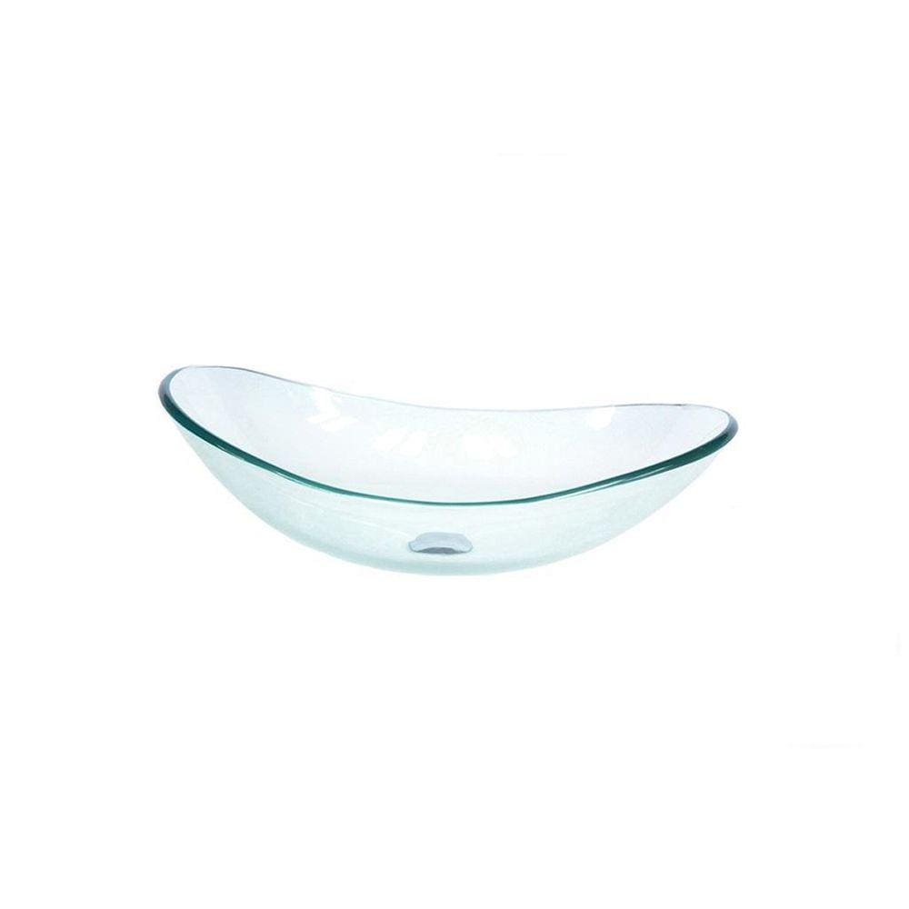 Cuba De Vidro Oval 55Cm Jateado