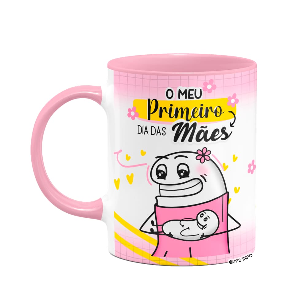 Caneca Flork Mães - Primeiro dia das mães - B-pink