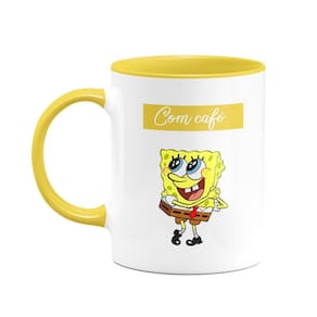 Caneca Bob esponja - Com café, sem café! - B-yellow