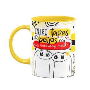 Caneca Flork Namorados - Entre tapas e beijos - B-yellow