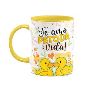 Caneca Namorados - Te amo patoda vida! B-yellow
