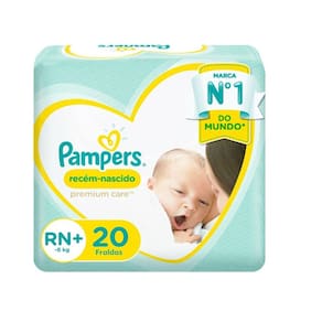 Fralda Infantil Pampers Recem Nascido Rn+ 20 Un