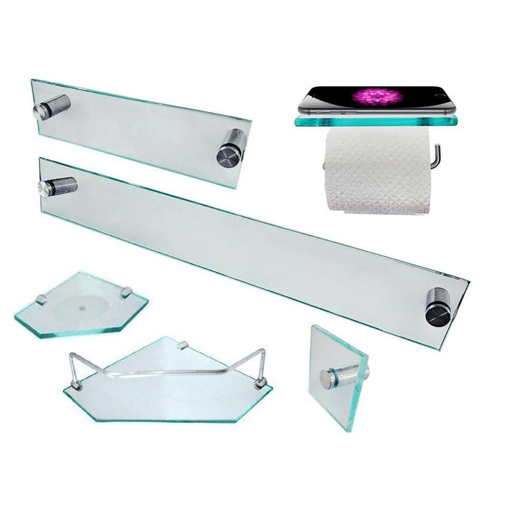 Kit Para Banheiro Diamante 6 Peças Incolor