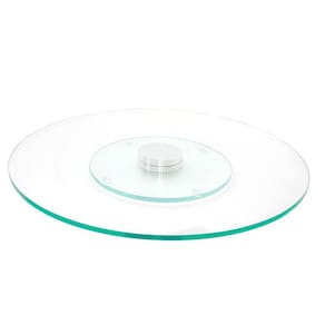 Centro De Mesa Giratório Decorativo De Vidro 50Cm