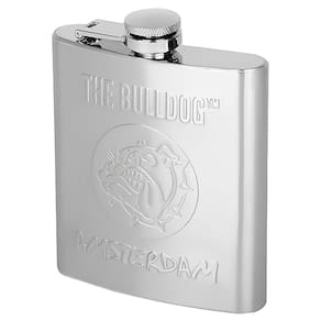 Cantil em Aço Inox Escovado Hip Flask The Bulldog Amsterdam