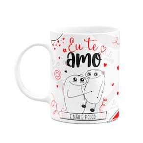 Caneca Flork Namorados - Eu te amo até e não é pouco