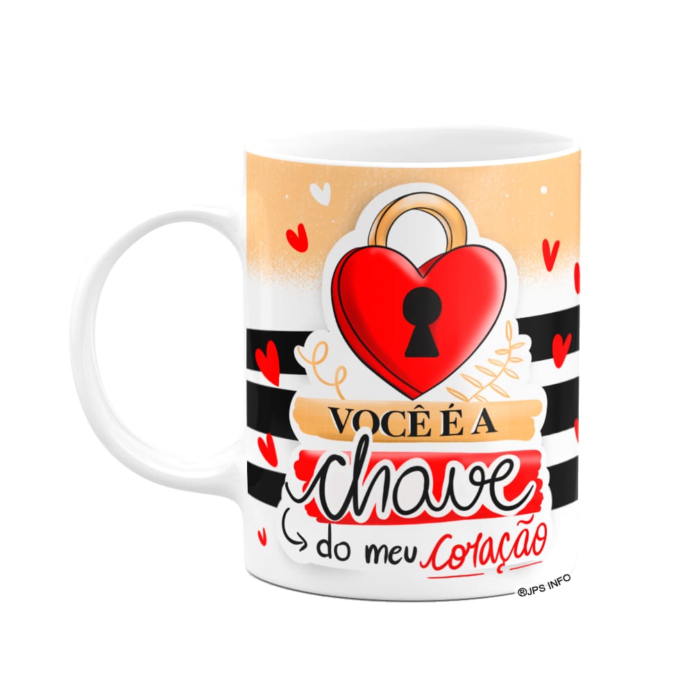 Caneca Namorados - A chave do meu coração!