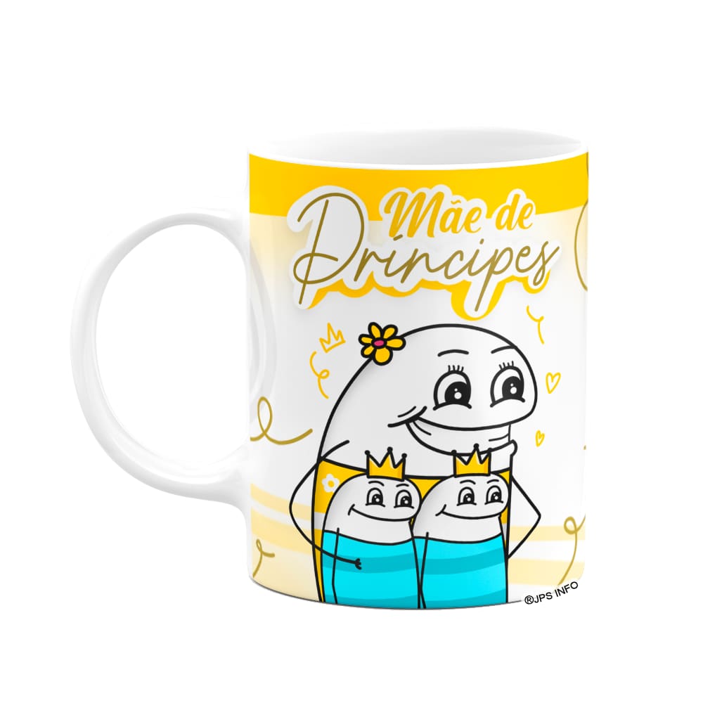 Caneca Flork Mães - Mãe de príncipes - Branca
