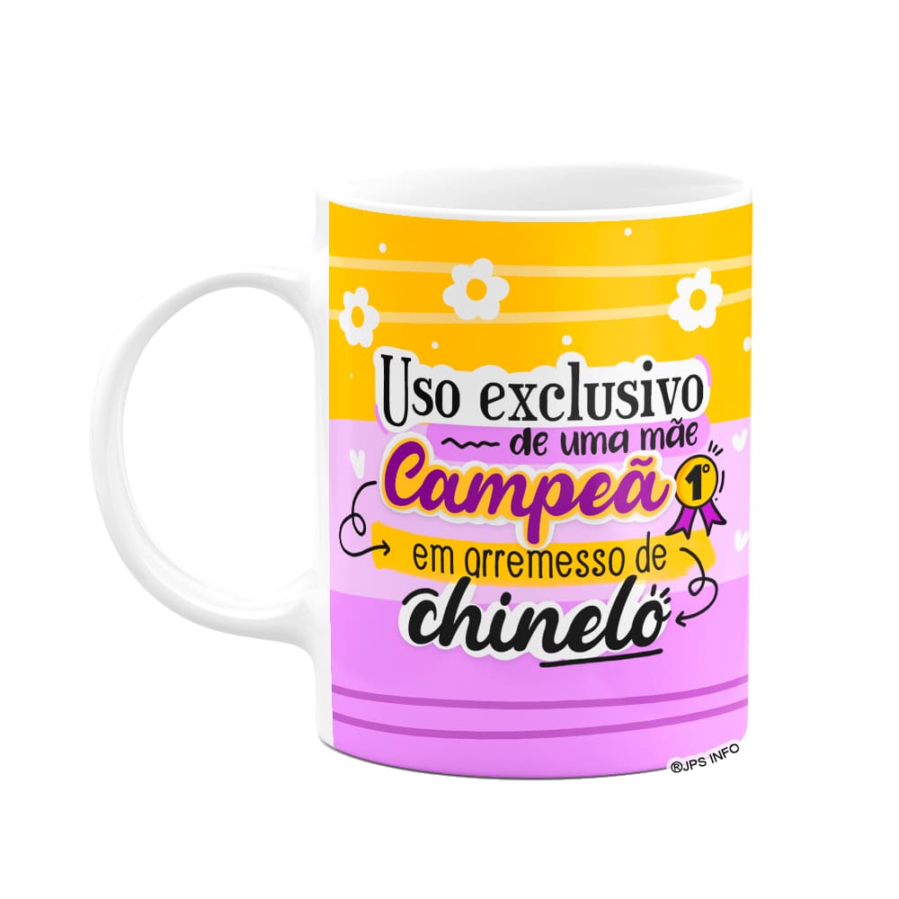 Caneca Mães - Campeã em chinelos - Branca