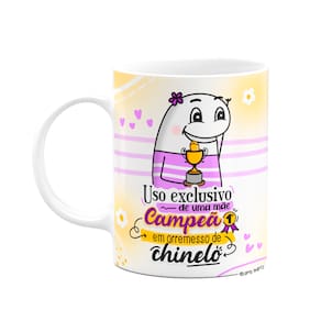 Caneca Flork Mães - Campeã em chinelos - Branca