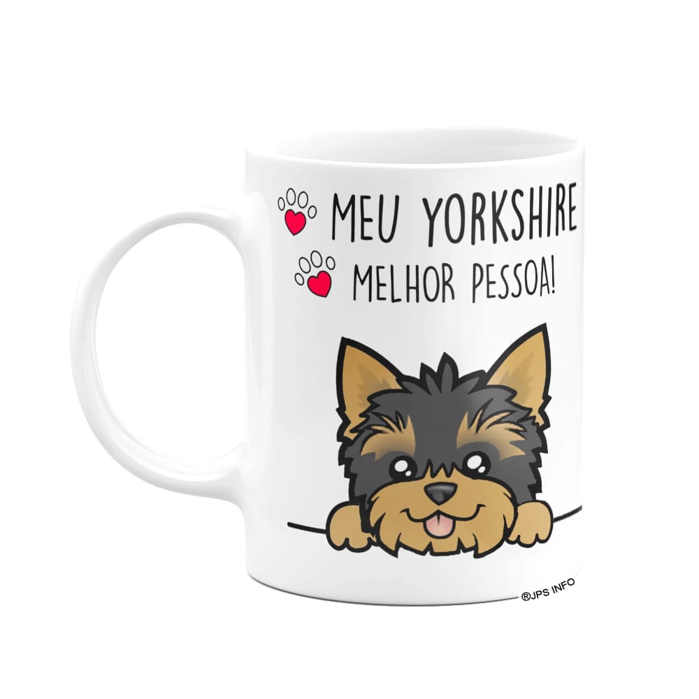 Caneca  Branca - Meu Yorkshire melhor pessoa - M2 Branca
