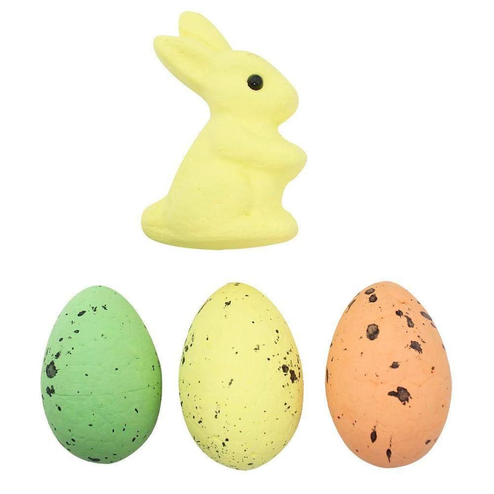 Kit Enfeites Decorativos Páscoa 9 Coelhinhos Com Ovos Decorados