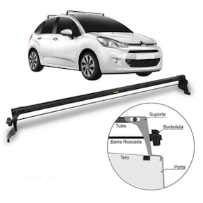 Rack De Teto Bagageiro Citroen C3 Ano 13/21