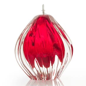 Lamparina Em Cristal Murano Vermelho São Marcos