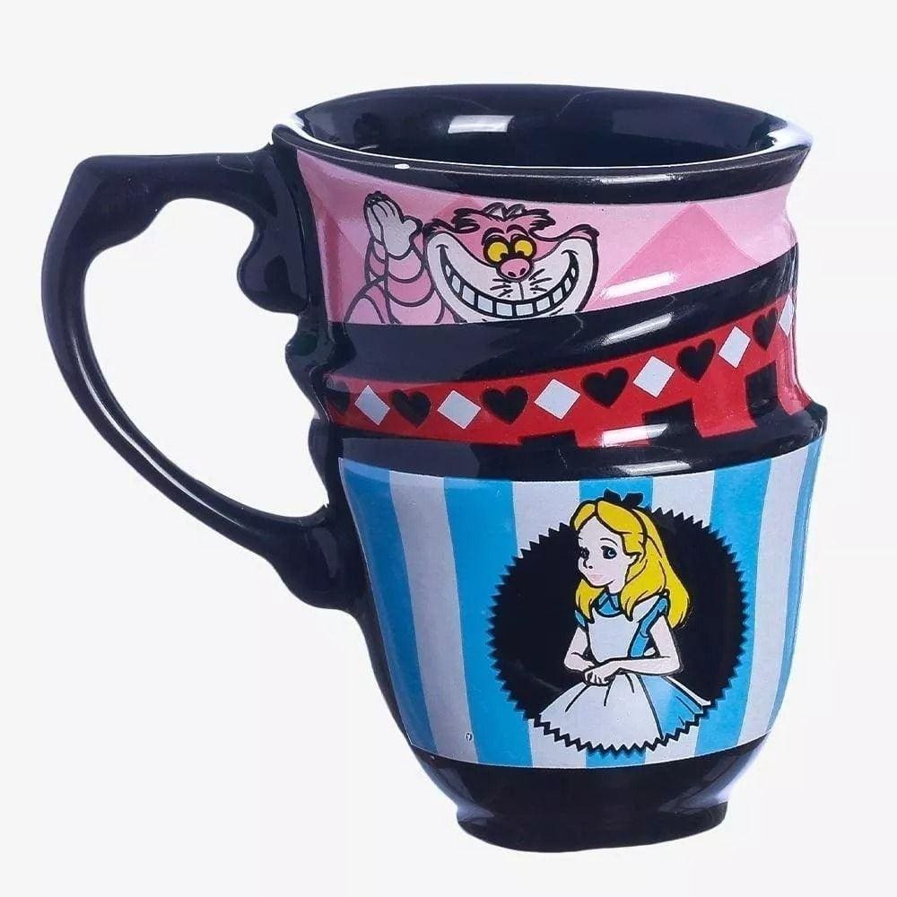 Caneca Alice Hora Do Chá 250ml Porcelana