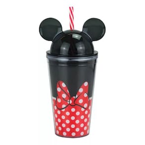 Copo Canudo Orelhas Minnie 450ml - Disney