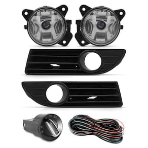 Kit Farol De Milha Neblina Vw Polo 2007 Á 2011 Botão Padrão