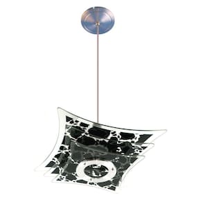 Luminária Pendente Estrelado 3 Vidros - Preto