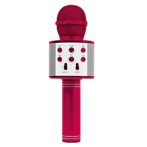 Brinquedo Microfone Star Voice Karaokê Via Bluetooth Rosa