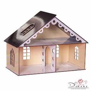 Kit Casa Bonecas E 20 Moveis Para Decoração Lily Crem Darama