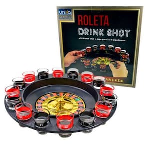 Jogo Roleta Drink Shot 16 copos Shots Cassino Jogos Aposta