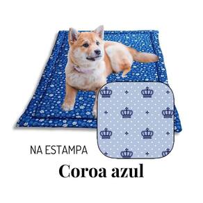 Colchonete Pet P Cães E Gatos 60X40 100% Pvc - Coroa Azul