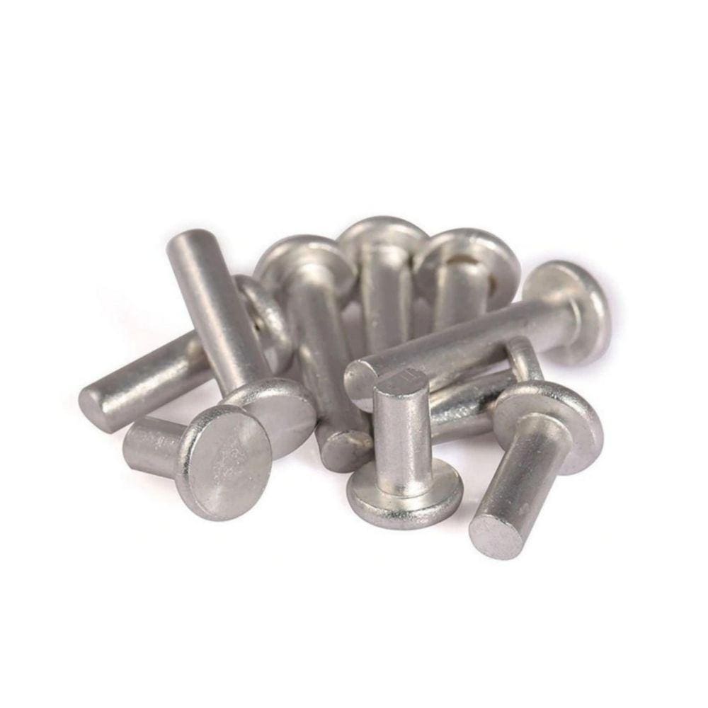 Rebite Maciço Cabeça Chata 3/16 X 2 Alumínio - 1 Kg
