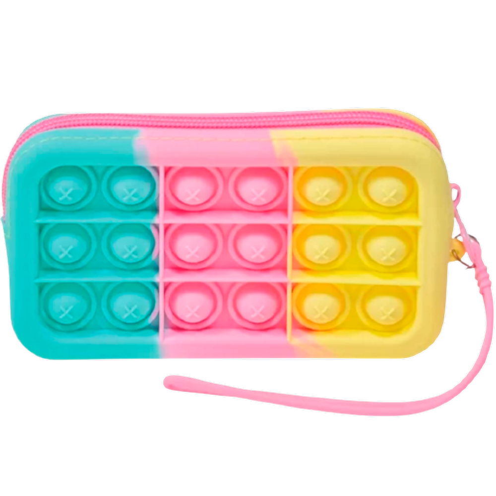 Estojo / necessaire de silicone Poosh pop it cor pastel DAC