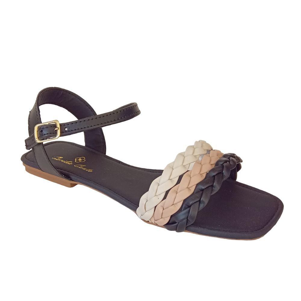 Sandália Feminina Rasteirinha Estilo Pleno Quadrada até 43