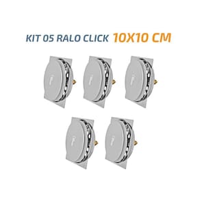 Kit 05 Ralo Click Quadrado 10X10 Inox Veda Cheiro E Insetos