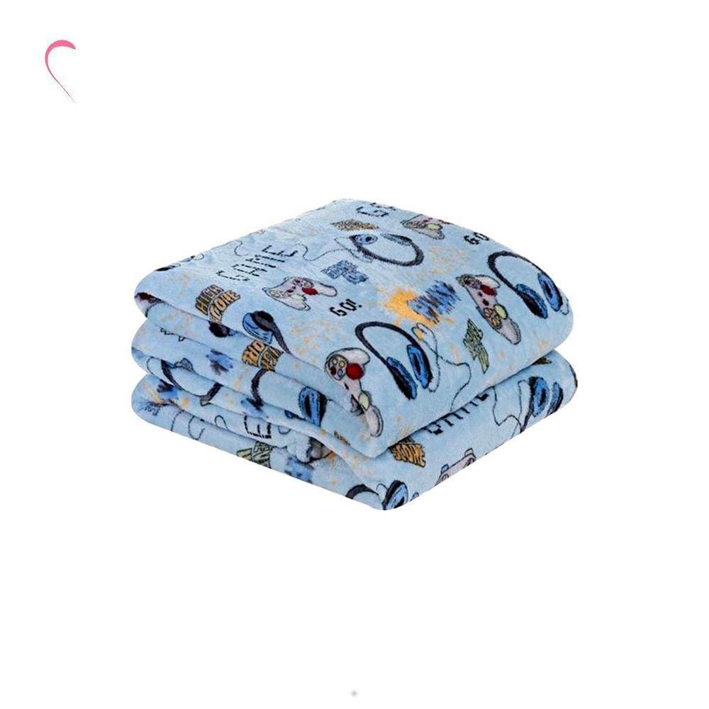 Cobertor Manta Solteiro Infantil Flannel 1,50X2,20 Menino