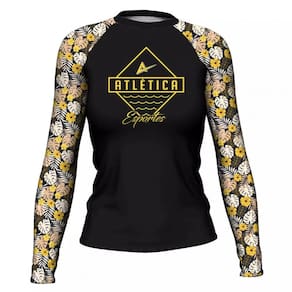 Lycra Surf Flor Amarela Feminina Atlética Esportes