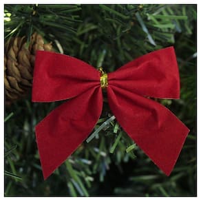 Enfeite árvore Natal Laço Vermelho 7cm 150 Unidades