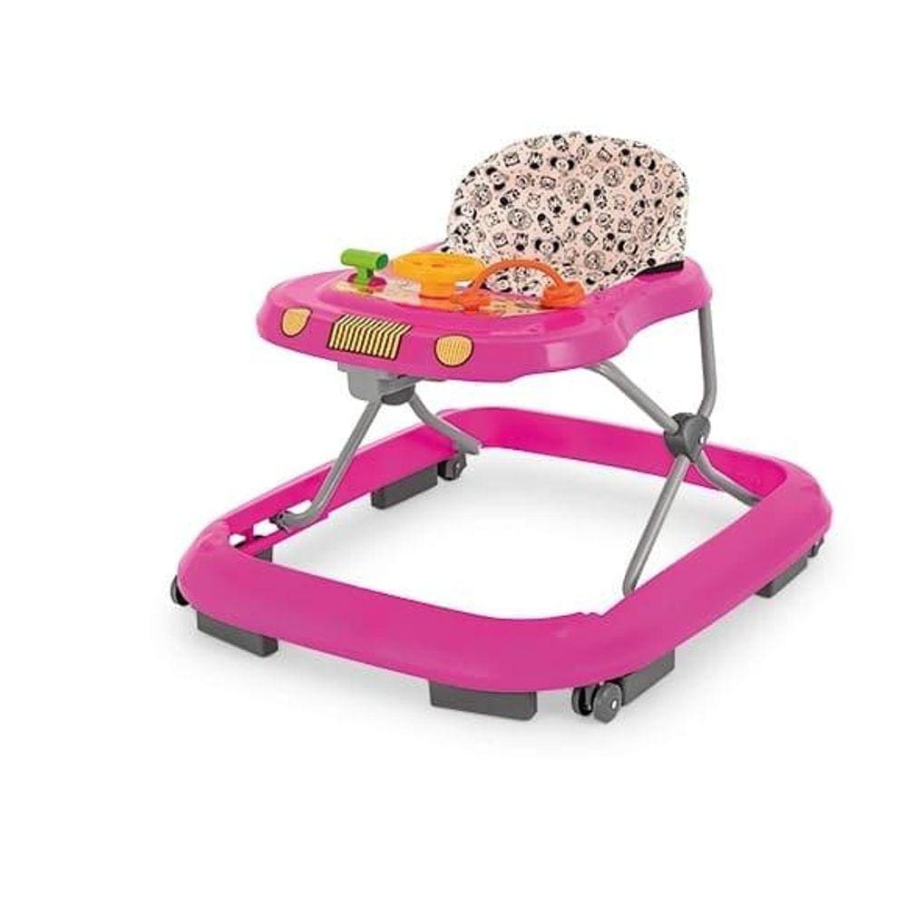 Andador Infantil de Bebê Safari II Rosa - Tutti Baby