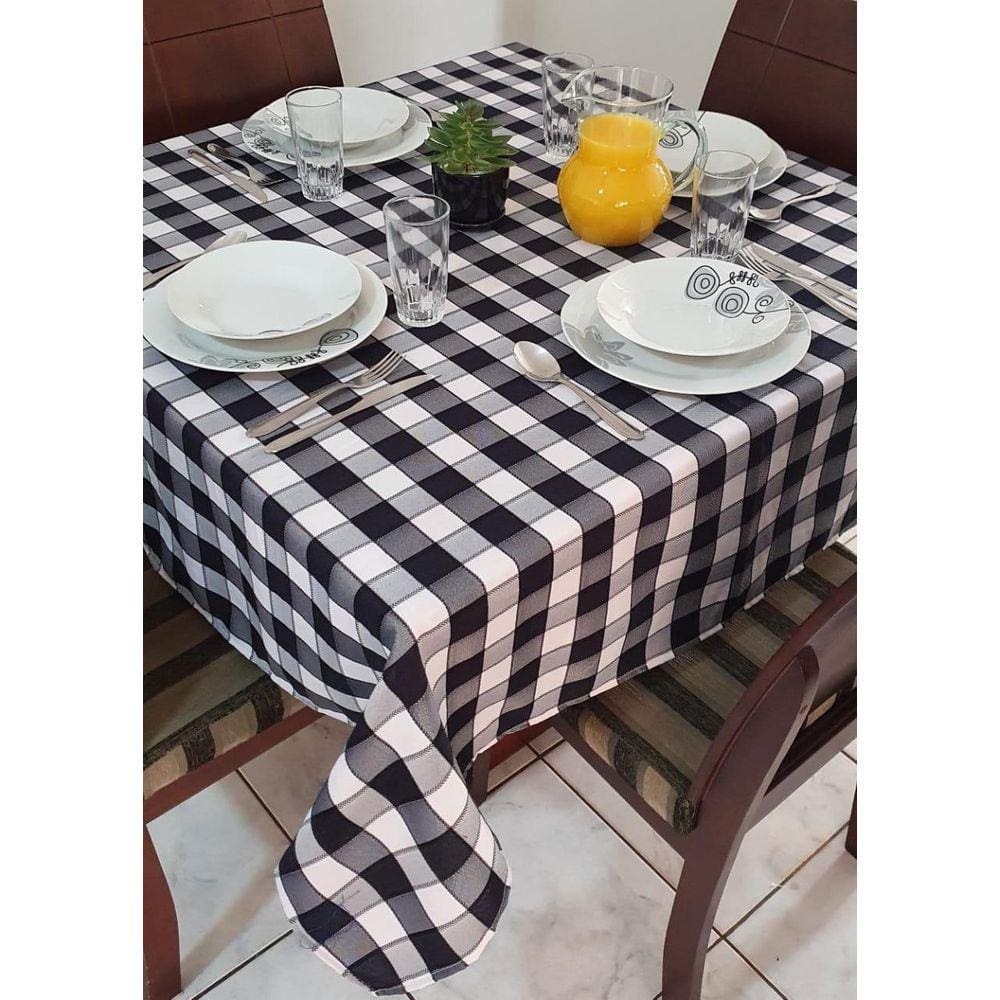 Toalha De Mesa Xadrez Italiana12 Lugares Restaurante Cantina