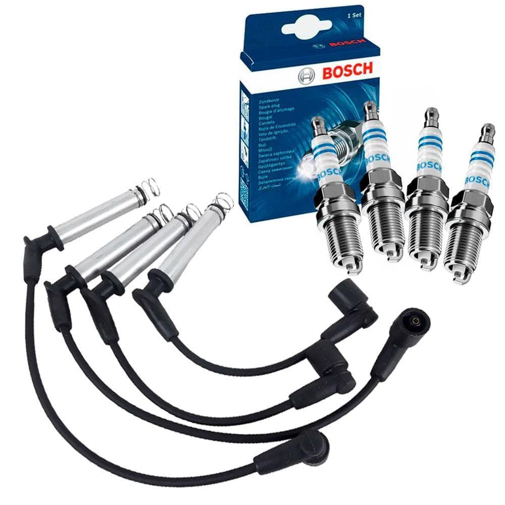 Kit Vela e Cabo Vela Ignição Crossfox Polo Spacefox Bosch