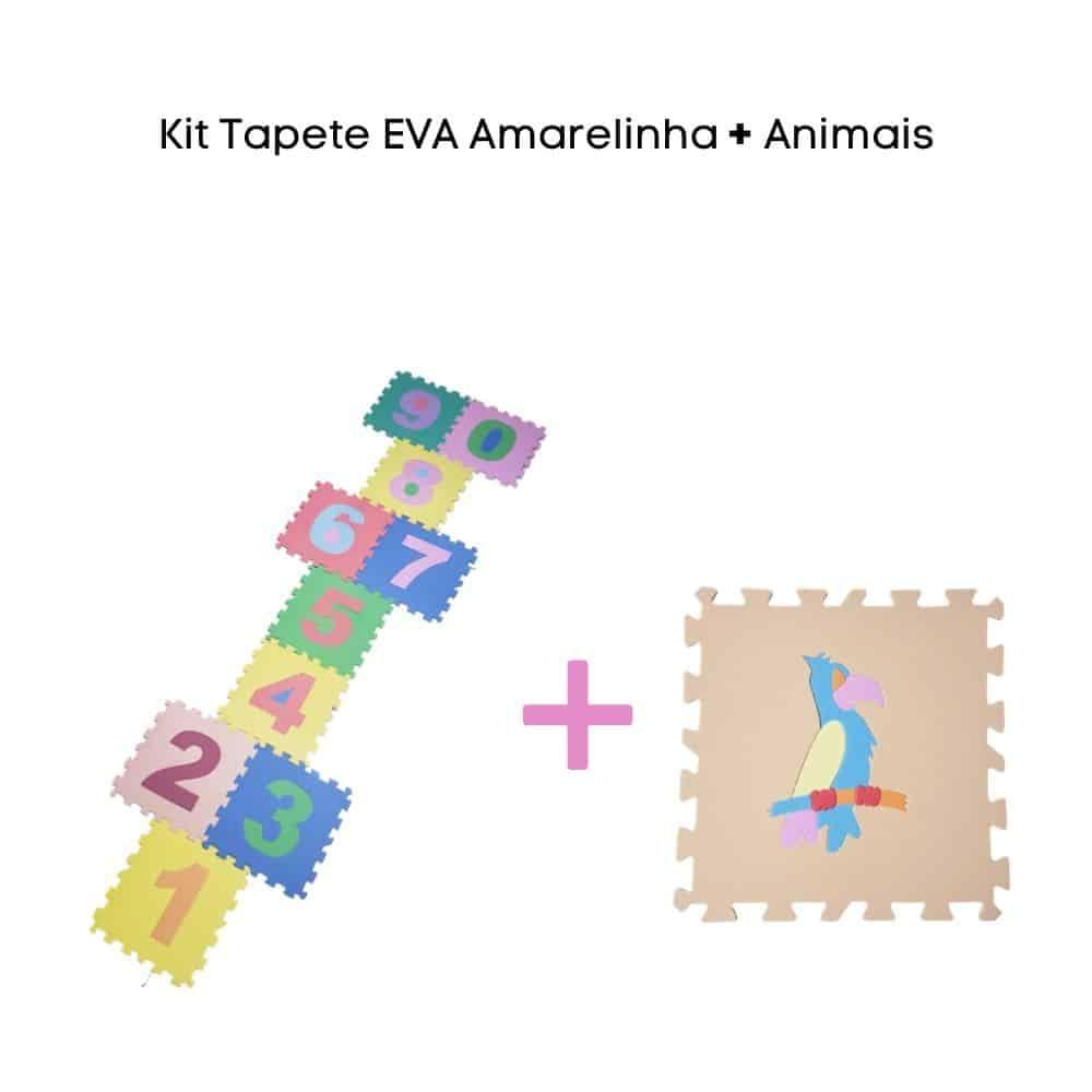 Kit Tapete Eva Amarelinha + Animais