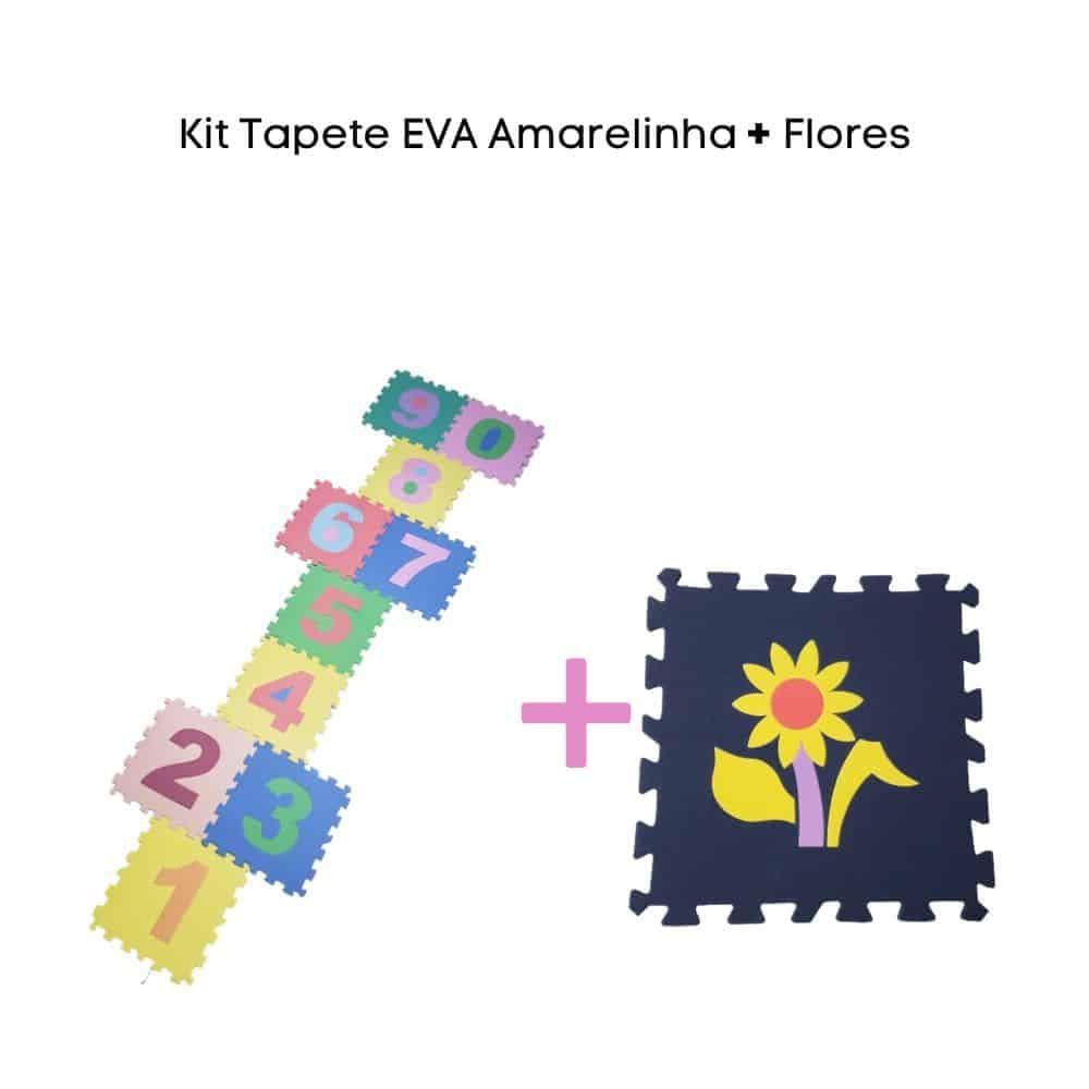 Kit Tapete Eva Amarelinha + Flores