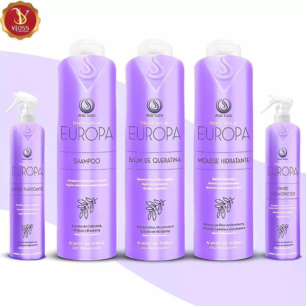 Vloss Europa Terapia Capilar Shampoo Mouse Primer Balm Loção