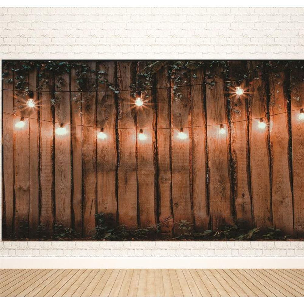 Fundo Fotográfico Em Tecido Madeira Iluminada 2,80X1,50