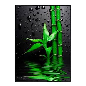 Quadro Decorativo Barcelona Verde e Gotas Vd 50x70 cm
