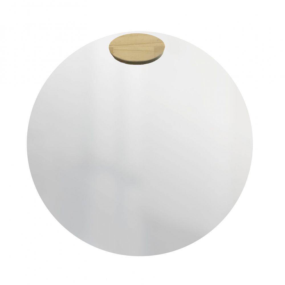 Espelho Decorativo Aplique Oval Pinus 50cm Redondo