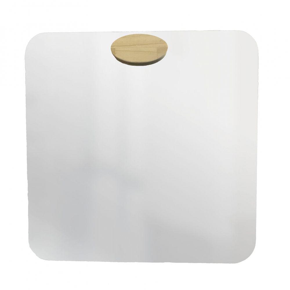 Espelho Decorativo Aplique Oval Pinus 50x50cm Quadrado