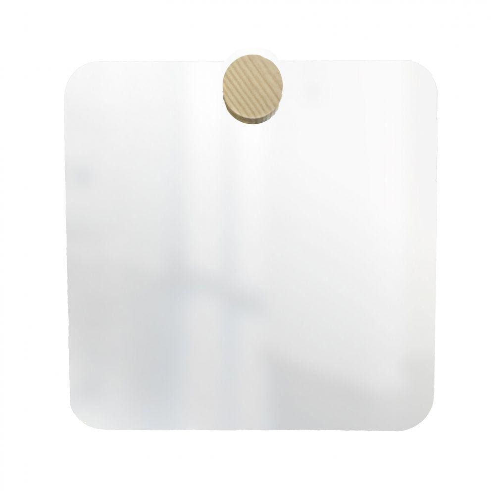 Espelho Decorativo Aplique Redondo  Pinus 50x50cm Quadrado