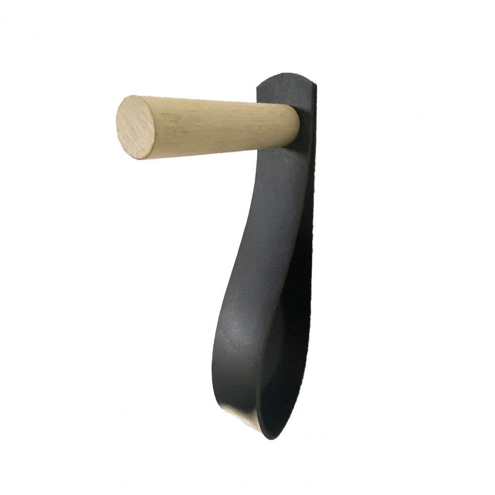 Pendurador Gancho Multiuso Pinus Corino Preto 2,5x10 cm Bastão