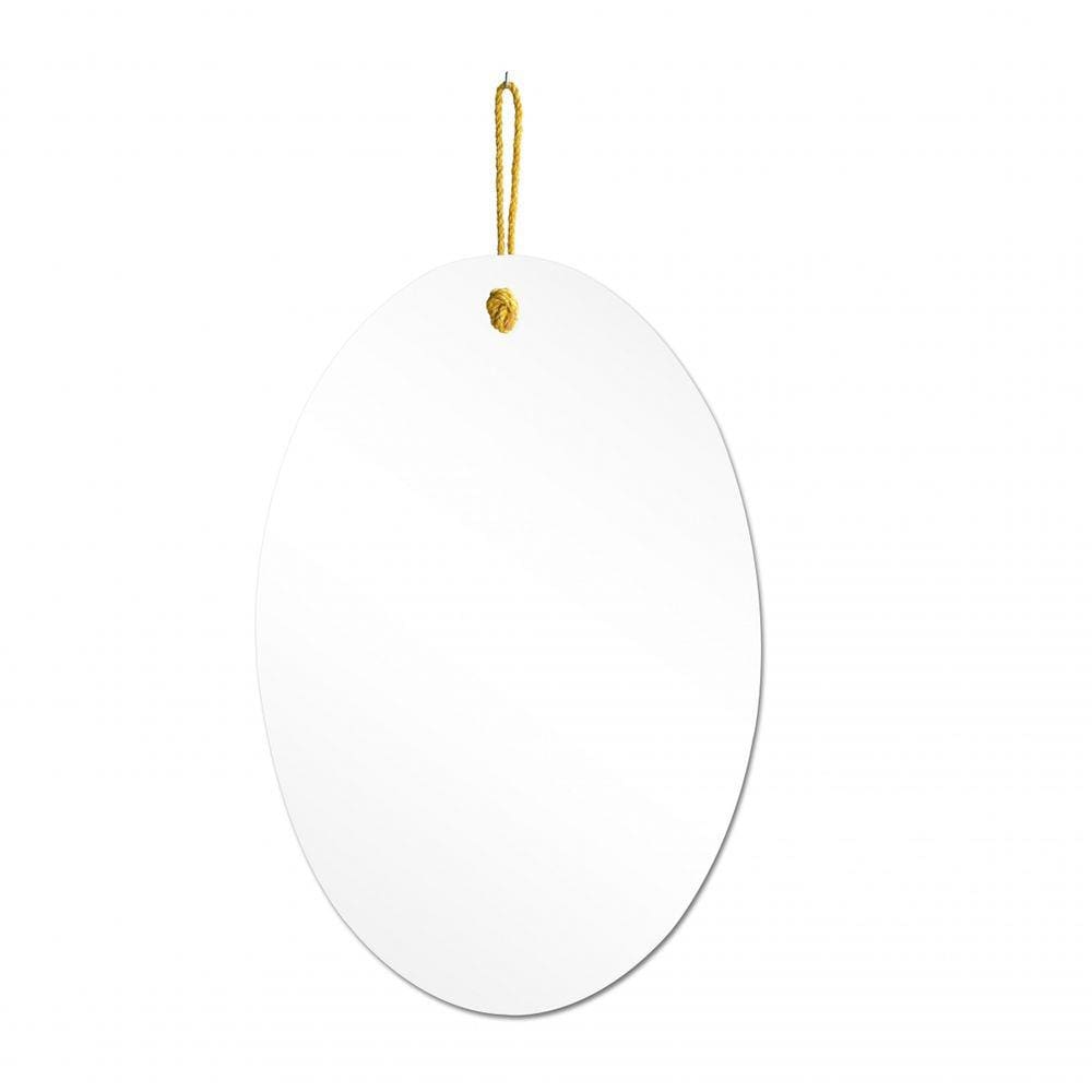 Espelho Decorativo Lina Alça Sisal Banana 60x40cm Oval